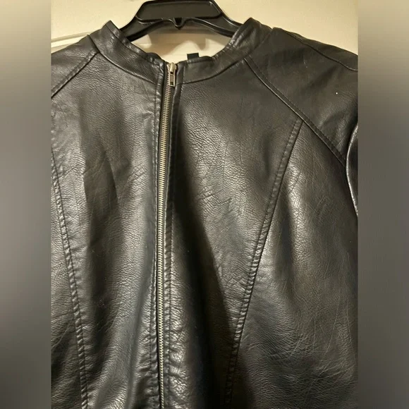 Torrid Faux Leather Collarless Moto Jacket - Picture 7 of 14